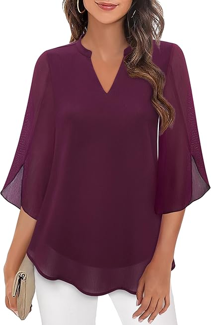 Brianna - Blouse with open sleeve and stylish movement