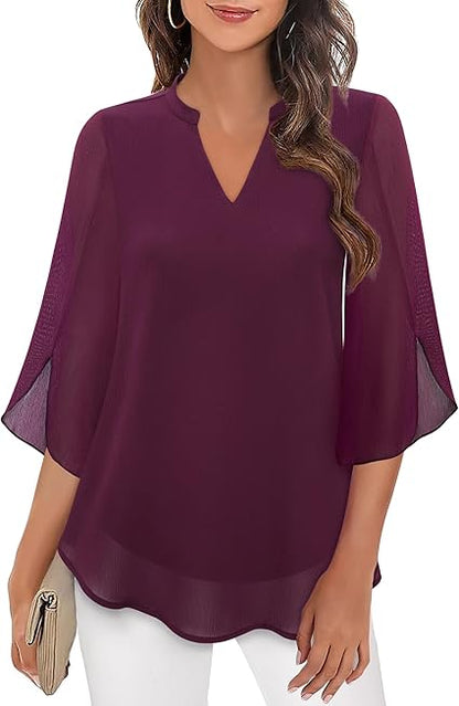 Brianna - Blouse with open sleeve and stylish movement