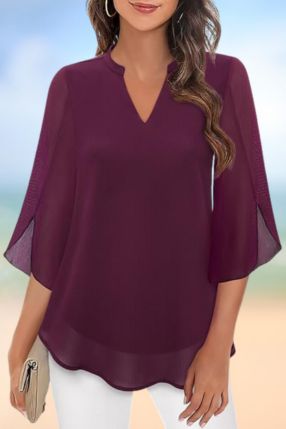 Celeste - Graceful blouse with open sleeves