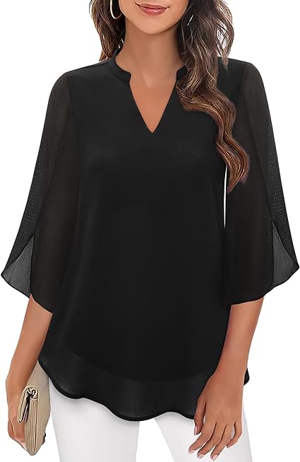 Brianna - Blouse with open sleeve and stylish movement