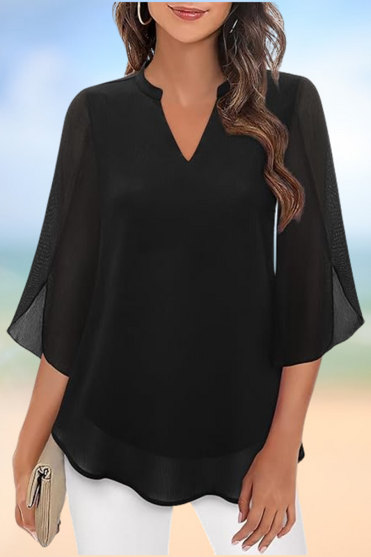 Celeste - Graceful blouse with open sleeves