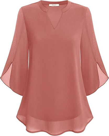 Brianna - Blouse with open sleeve and stylish movement