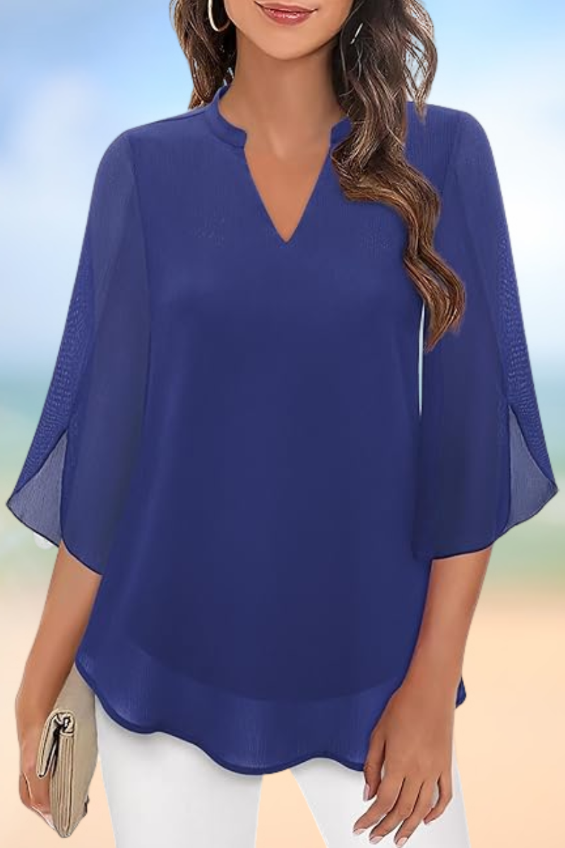 Celeste - Graceful blouse with open sleeves