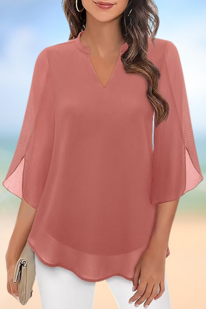 Celeste - Graceful blouse with open sleeves