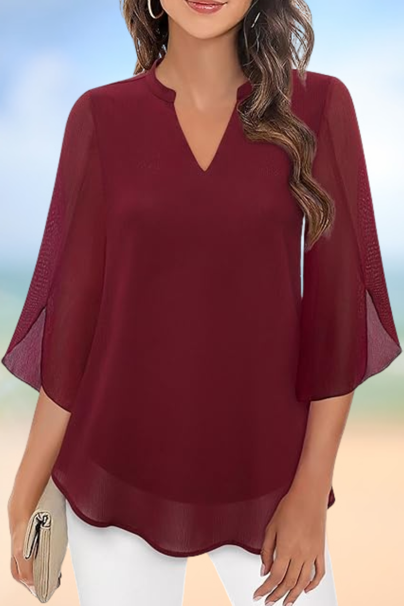 Celeste - Graceful blouse with open sleeves