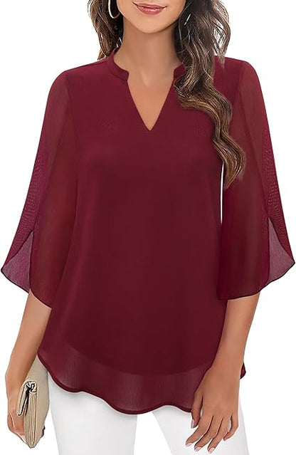 Brianna - Blouse with open sleeve and stylish movement