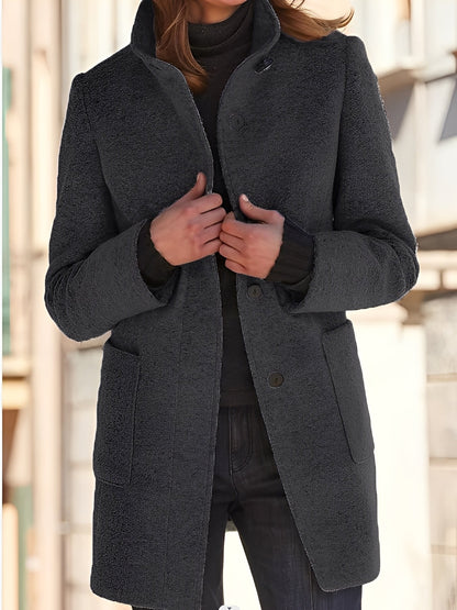 Michele - Windproof Wool Coat for Women