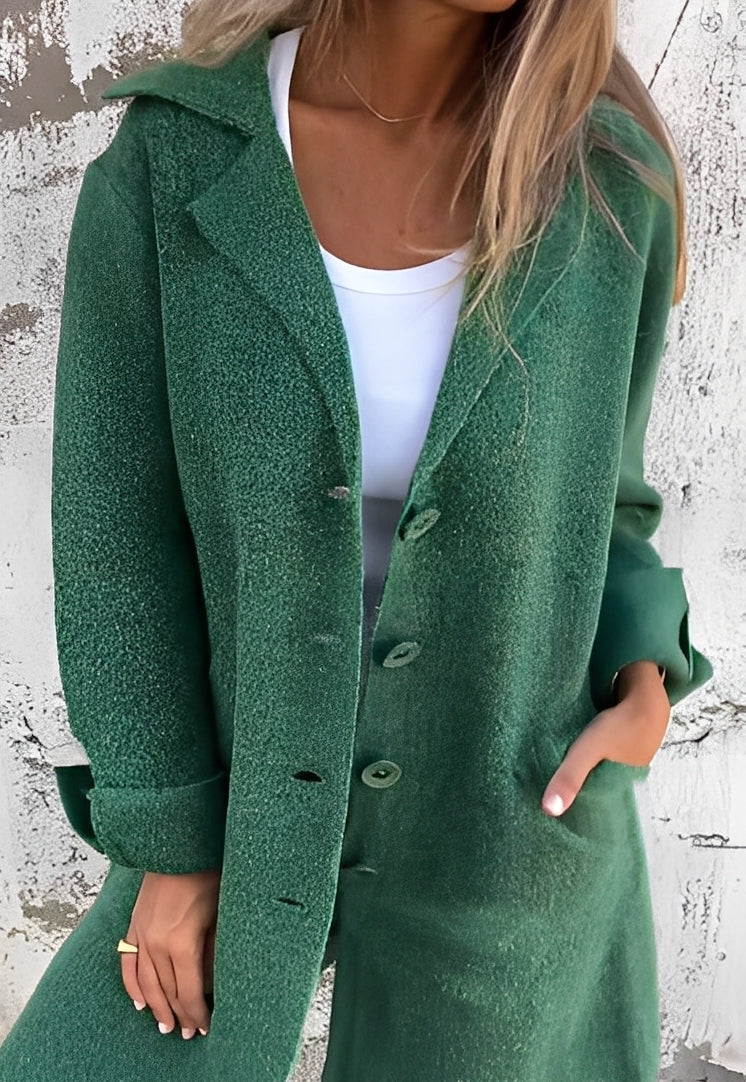 Izabelle - Daily long knitted coat for women