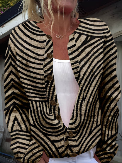 Therese - Στιλάτη Πλεκτή Ζακέτα με Κουμπιά για Γυναίκες