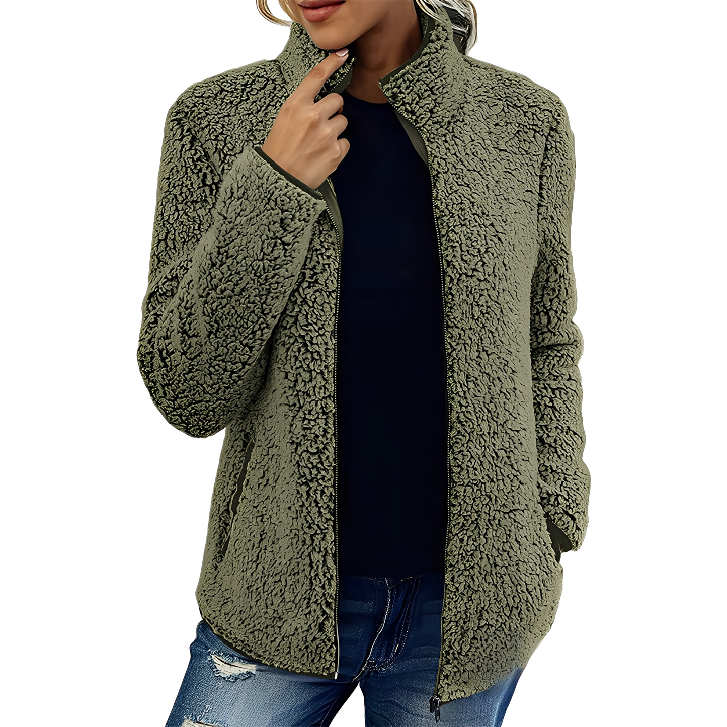 Larissa - Stylish, warm fleece jacket for women