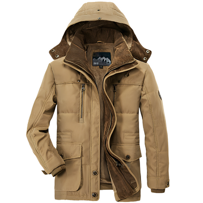 Bruce - Στιλάτη κουκουλοφόρη ζακέτα με ζεστό επένδυση για άνδρες