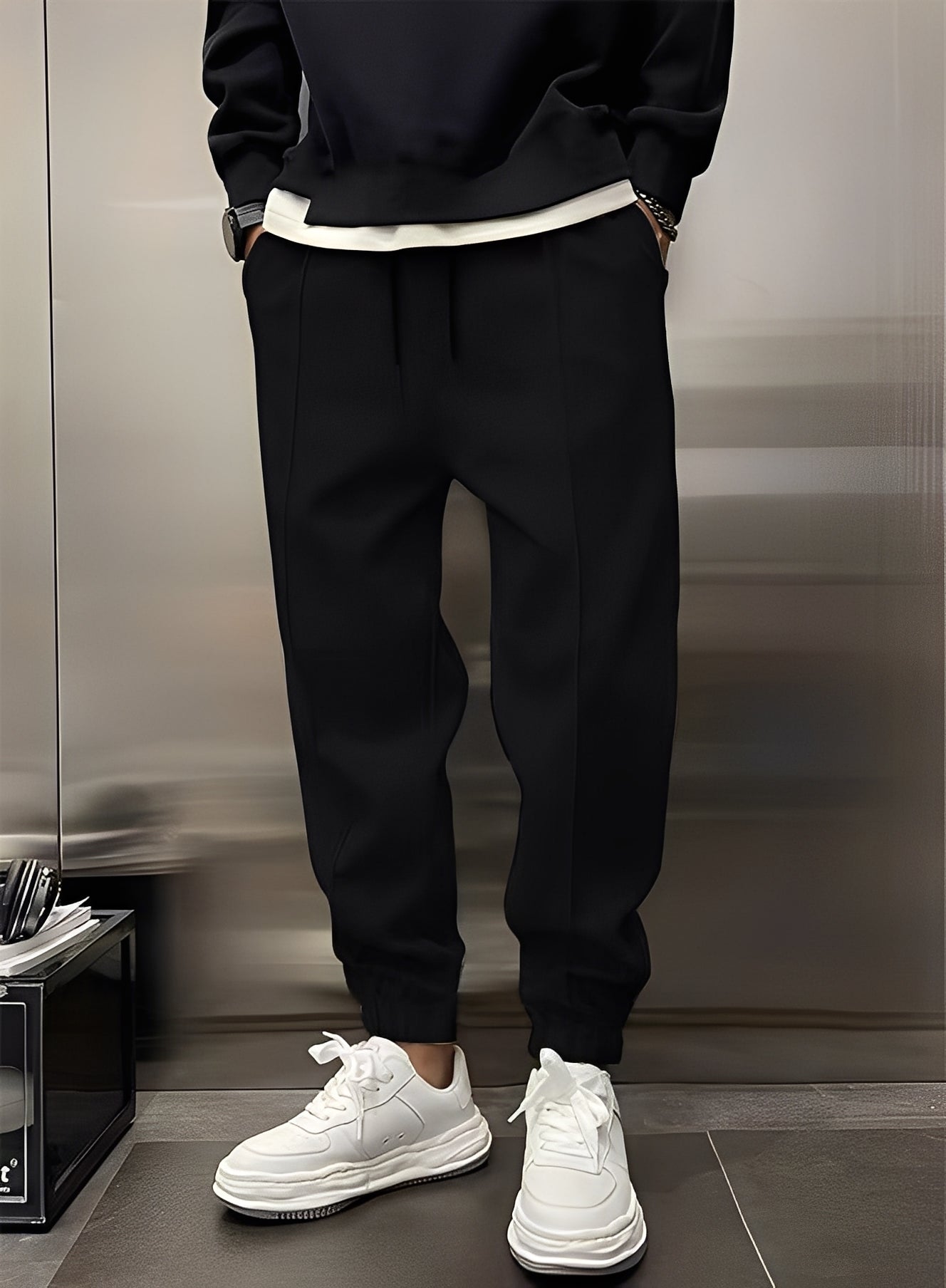 Philip - Χαλαρό, παχύ, πλατύ παντελόνι για άνδρες