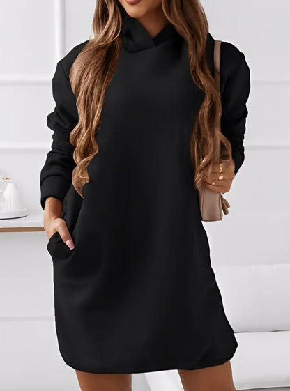 Michaela - Stylish mini dress with hood for women