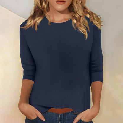 Louisa - Εύκολο, απλό μακρυμάνικο μπλουζάκι για γυναίκες