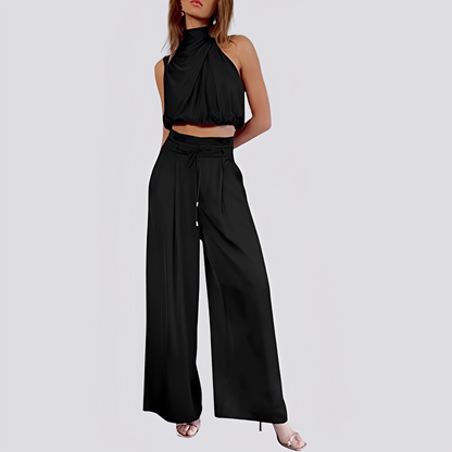 Laura - Casual, loose-fitting set with wide leg for women