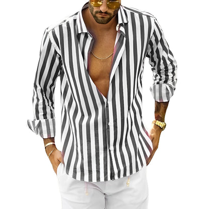 Greyson - Comfortable summer shirt with stripes for men
