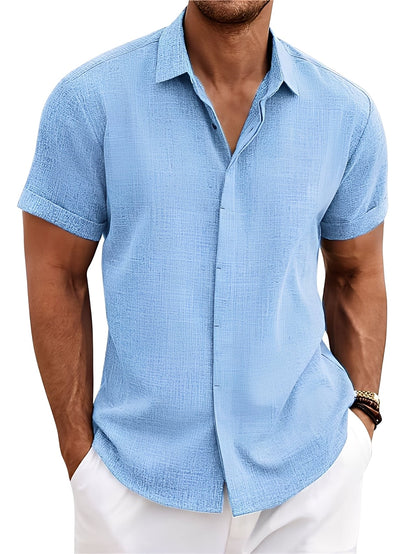 Caelum - Chemise à manches courtes simple et décontractée pour hommes