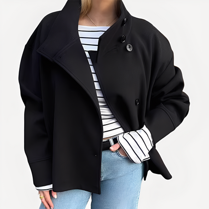 Carolyn - Elegant single-button wool blazer for women