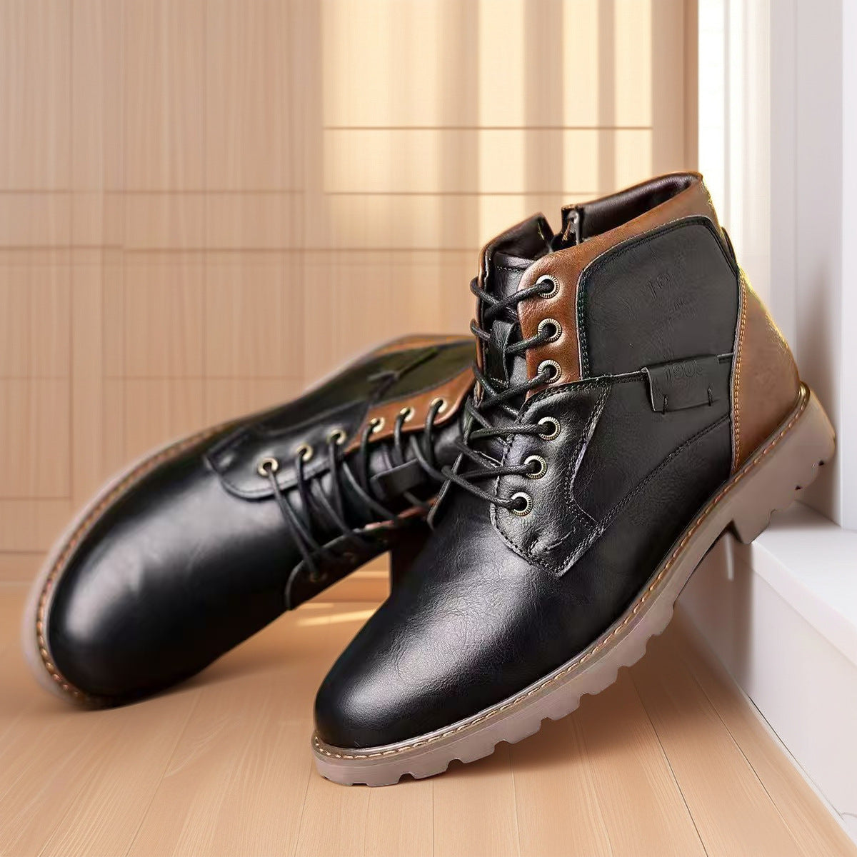Antony - Modern Boots with Zipper for Men