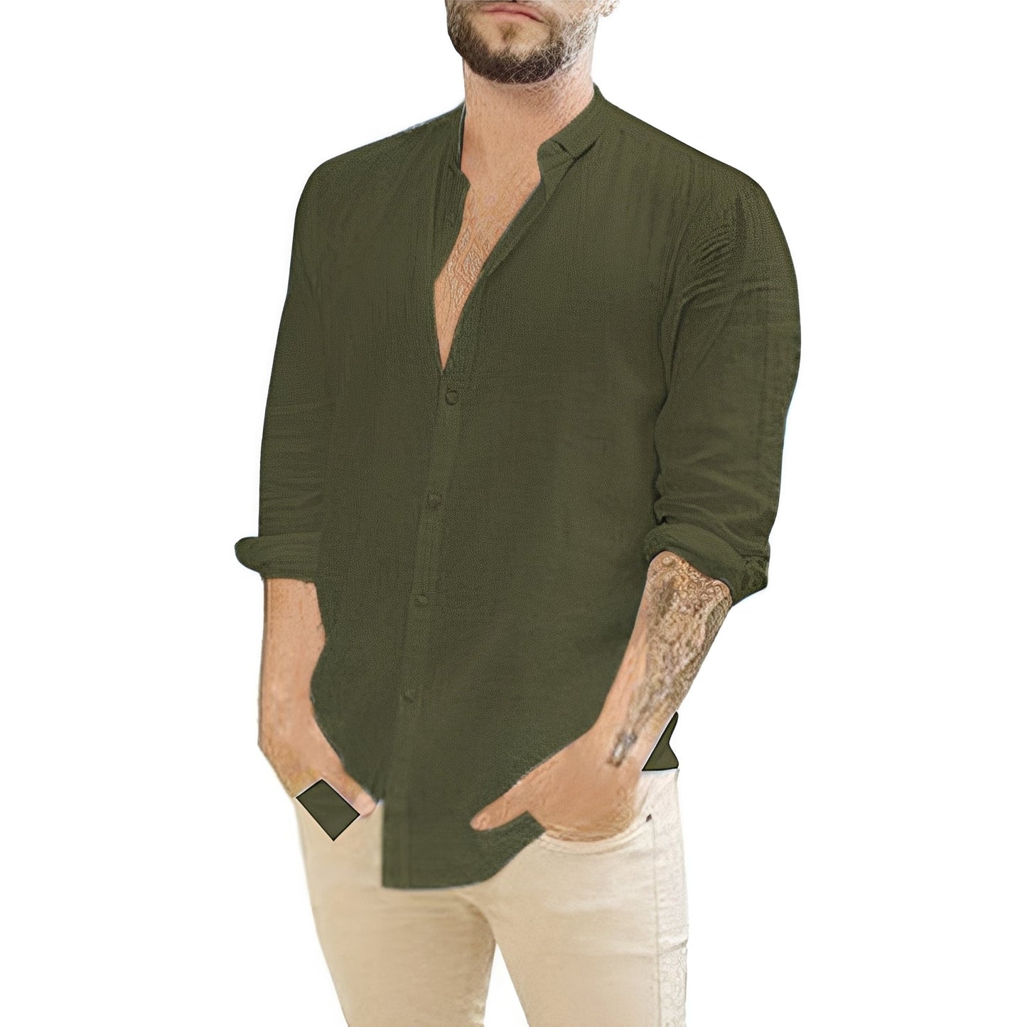 Johnny - Simple Button-Front Shirt for Men