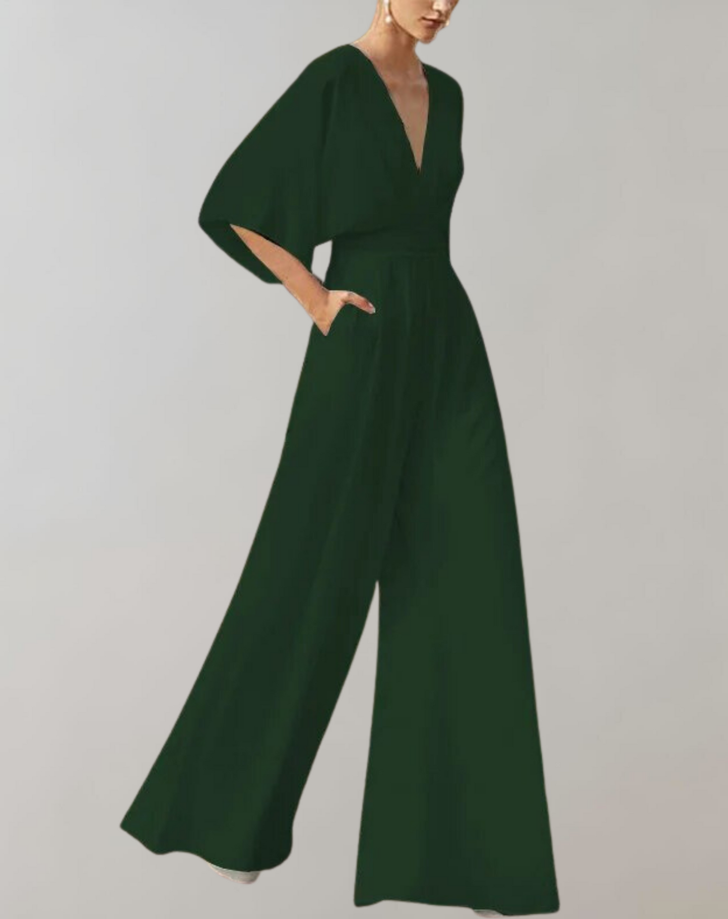 Melanie - Casual-Overall με πλατιά πόδια