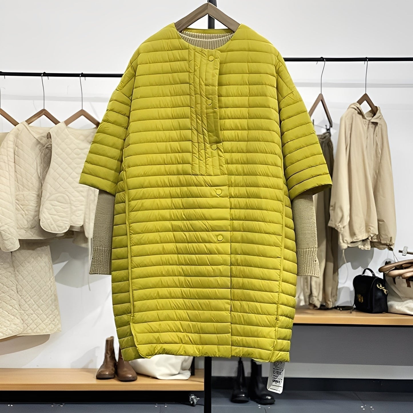 Gladys - Loose Oversized Coat with Buttons for Women