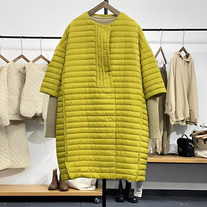 Gladys - Loose Oversized Coat with Buttons for Women