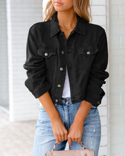 Carolyn - Everyday denim jacket with pockets for women