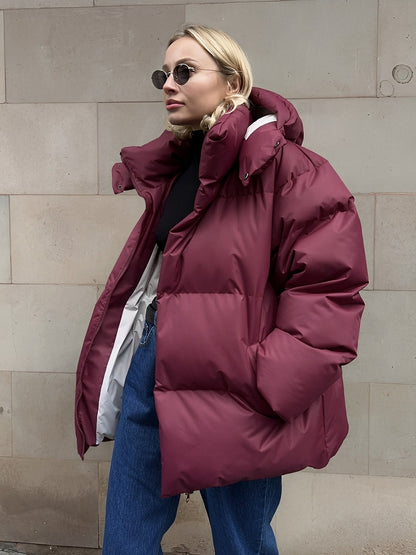 Loreen - Warm, lined, loose cardigan for women