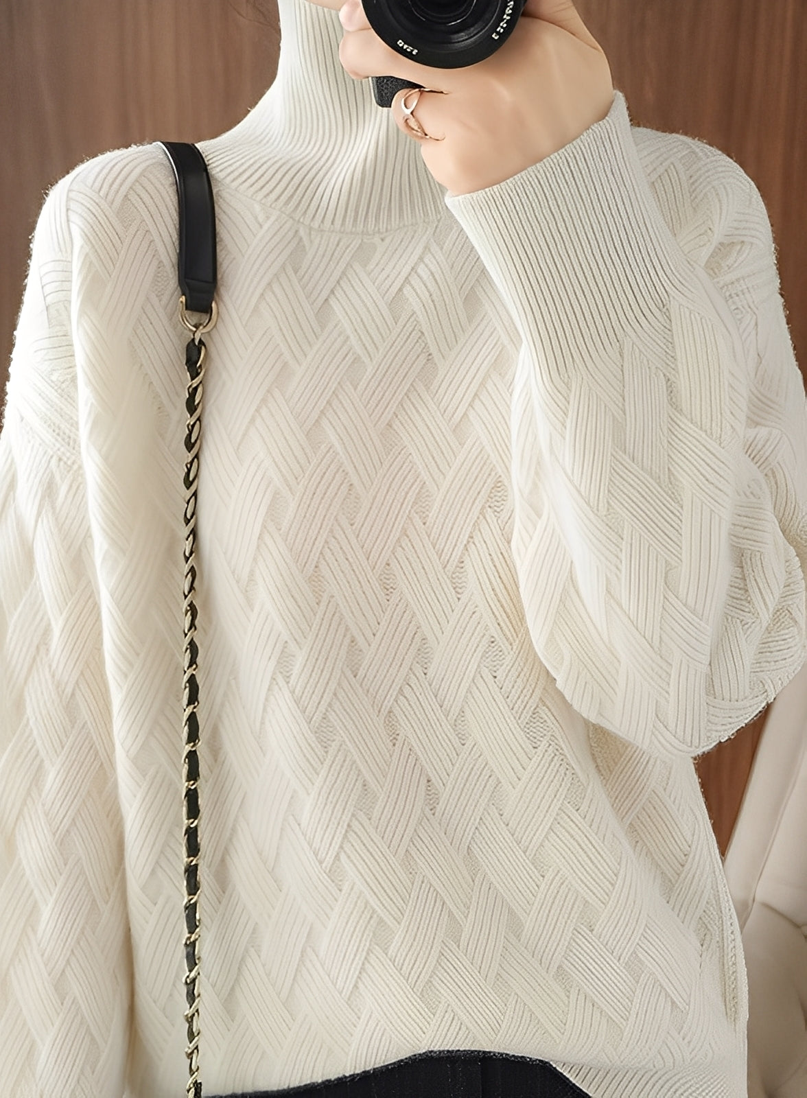 Ryanne - Χαλαρός ζιβάγκο από κασμίρι για γυναίκες