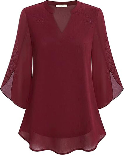 Brianna - Blouse with open sleeve and stylish movement