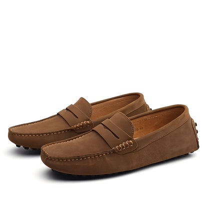 Joshua - Stylish suede leather moccasins for men