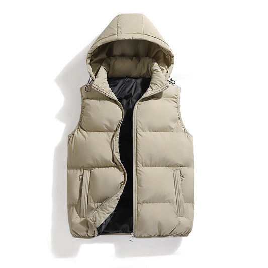 Kenneth - Modern, warm vest with hood for men