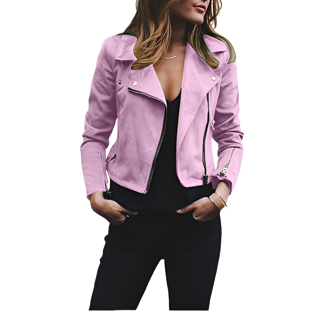 Euphemia - Stylish short cardigan with lapel collar for women
