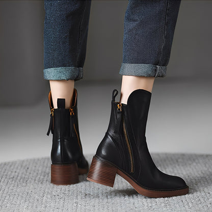 Pamella - Classic leather boots for women