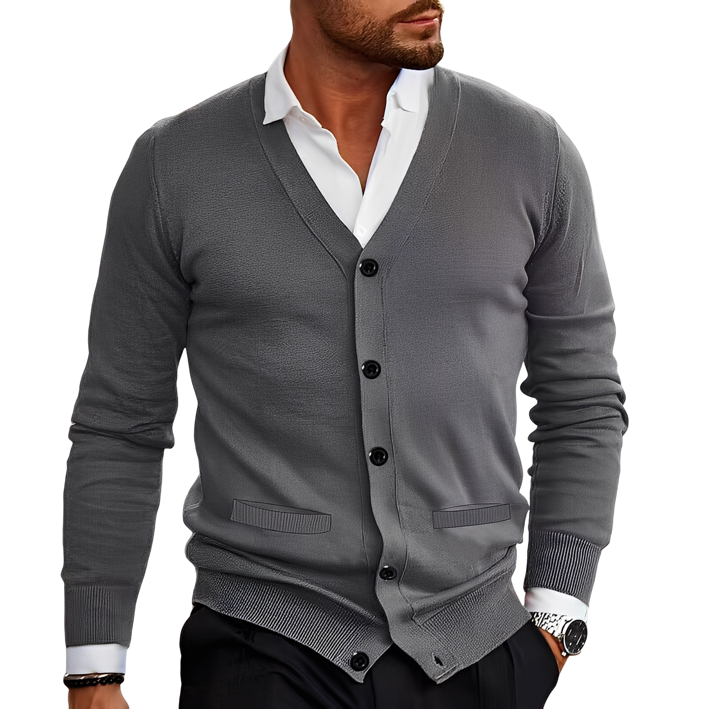 Bradley - Relaxed, simple Cardigan for Men