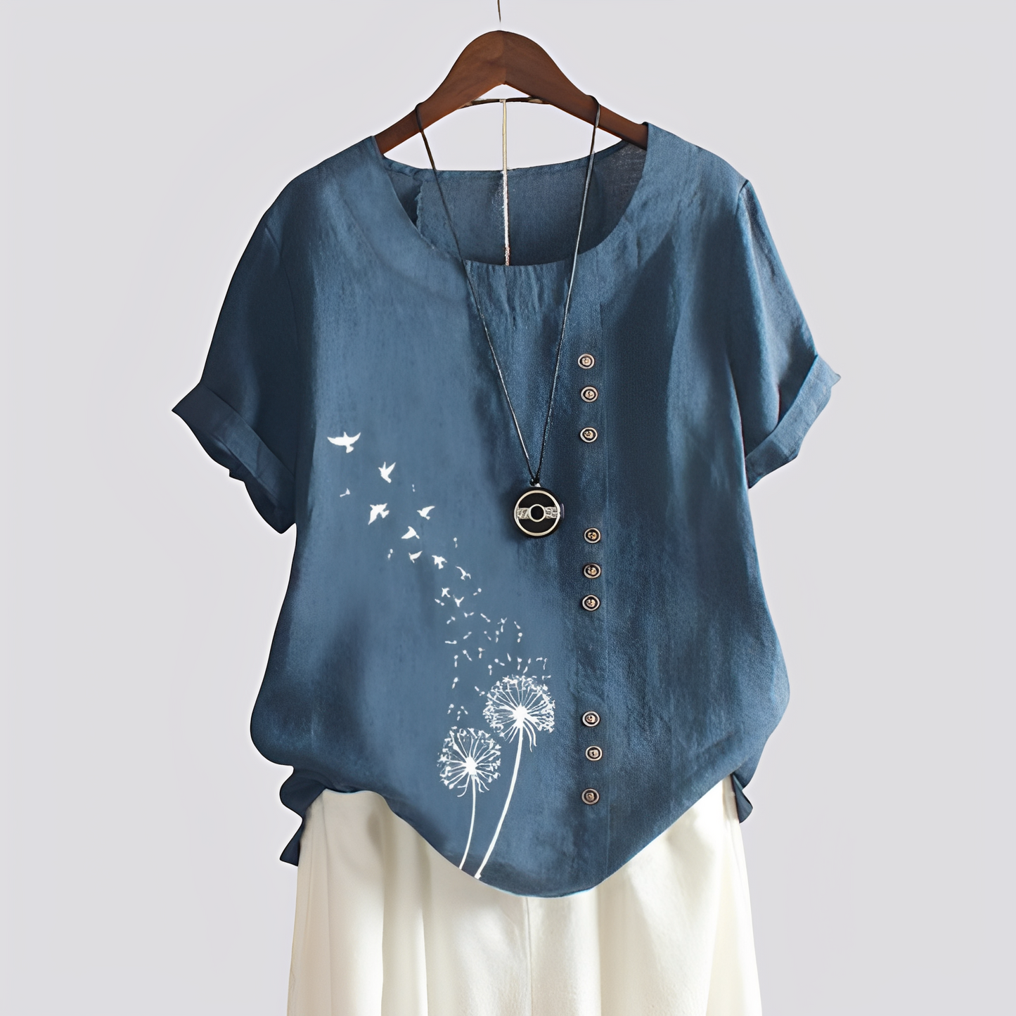 Isabelle - Comfortable Shirt with Short Sleeves for Women