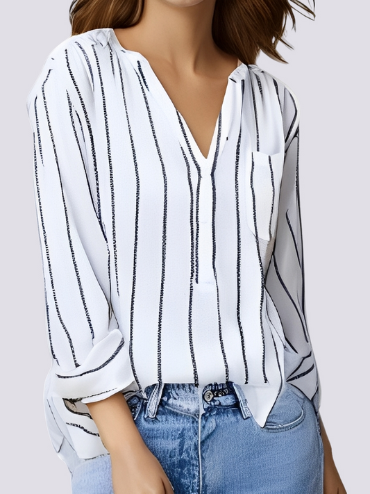 Mollie - Casual striped blouse for women
