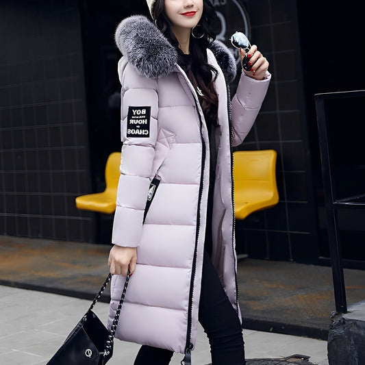 Rowina - Stylish, sleeveless cloak with fur collar for women