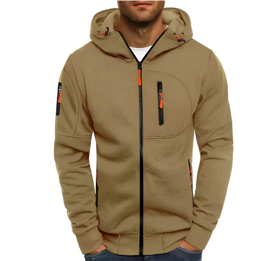 Miller - Καθημερινή Ζακέτα Zip-Up με Κουκούλα για Άνδρες