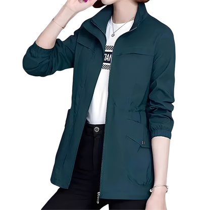 Gwenda - Stylish jacket with adjustable waist for women