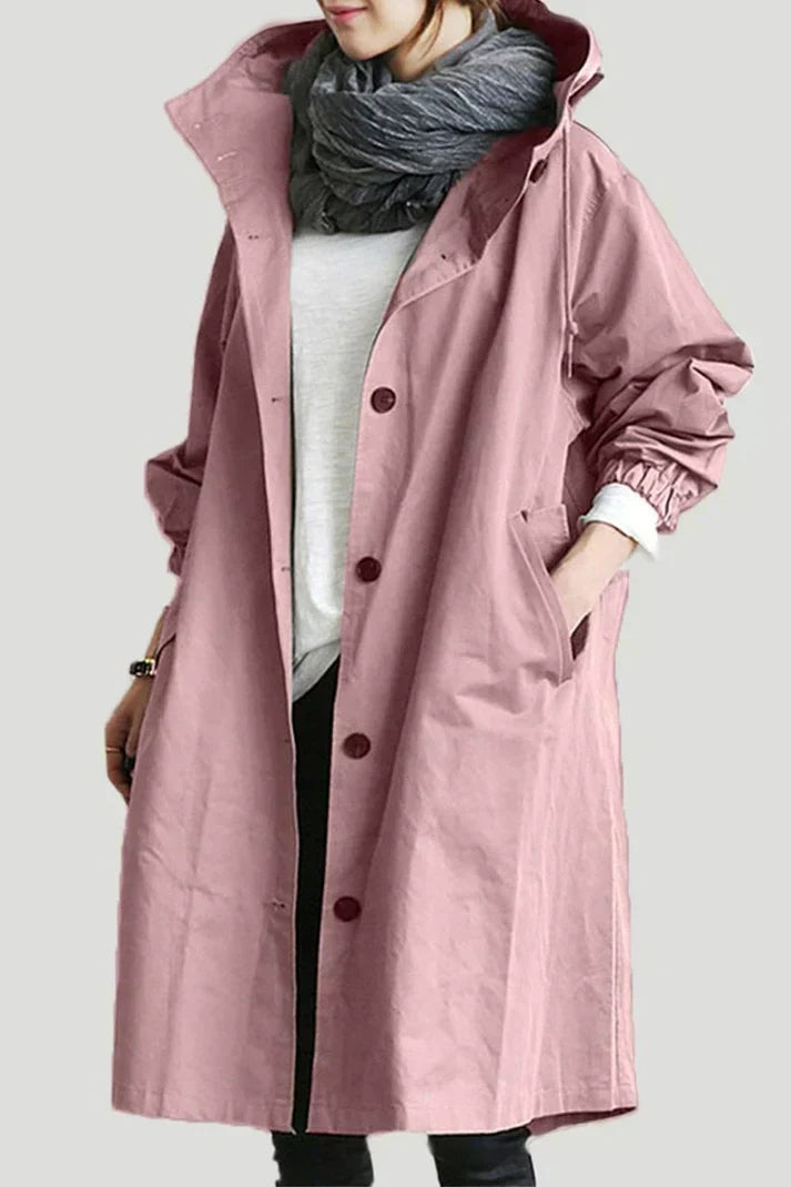 Mara – Waterproof trenchcoat with hood for rainy days