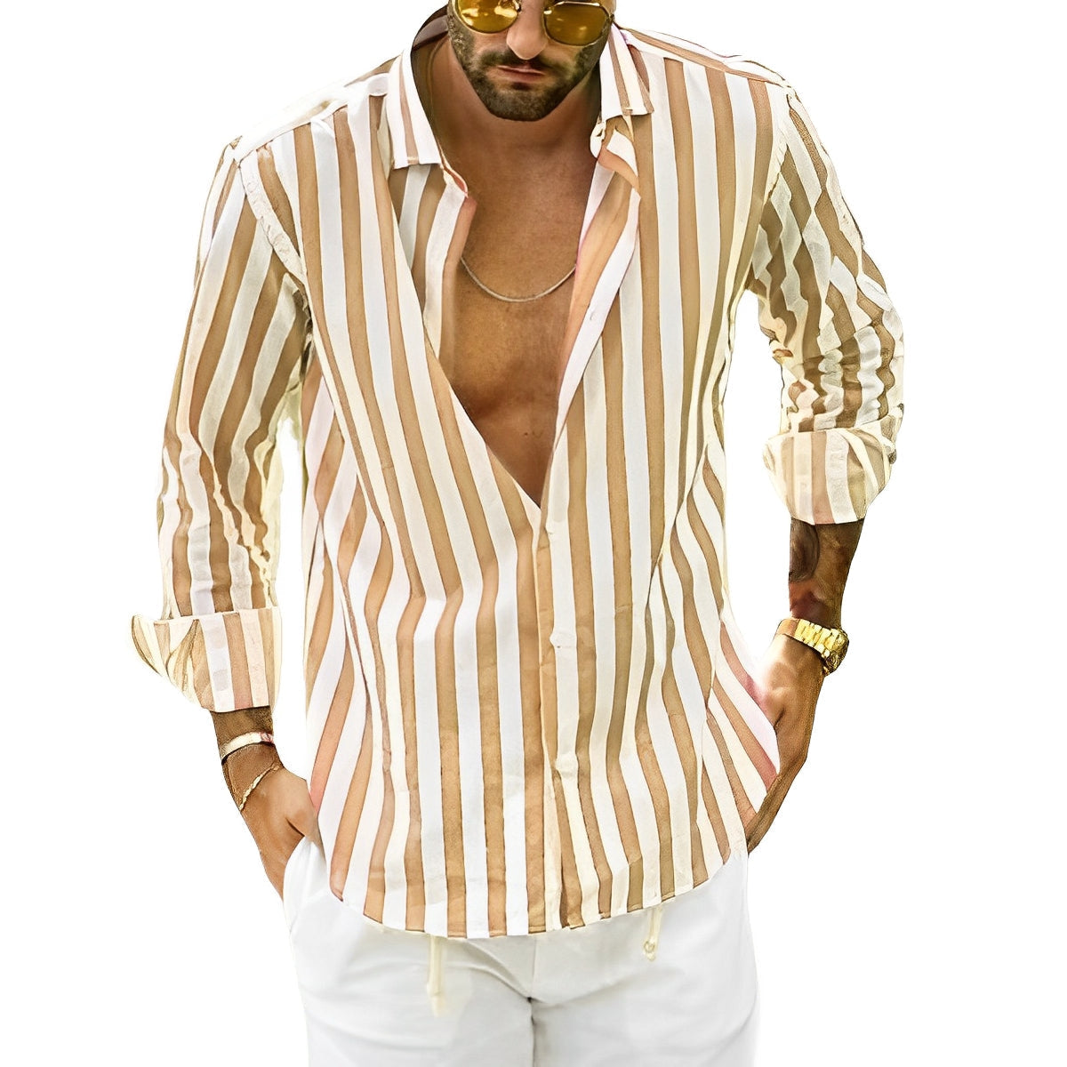 Greyson - Comfortable summer shirt with stripes for men