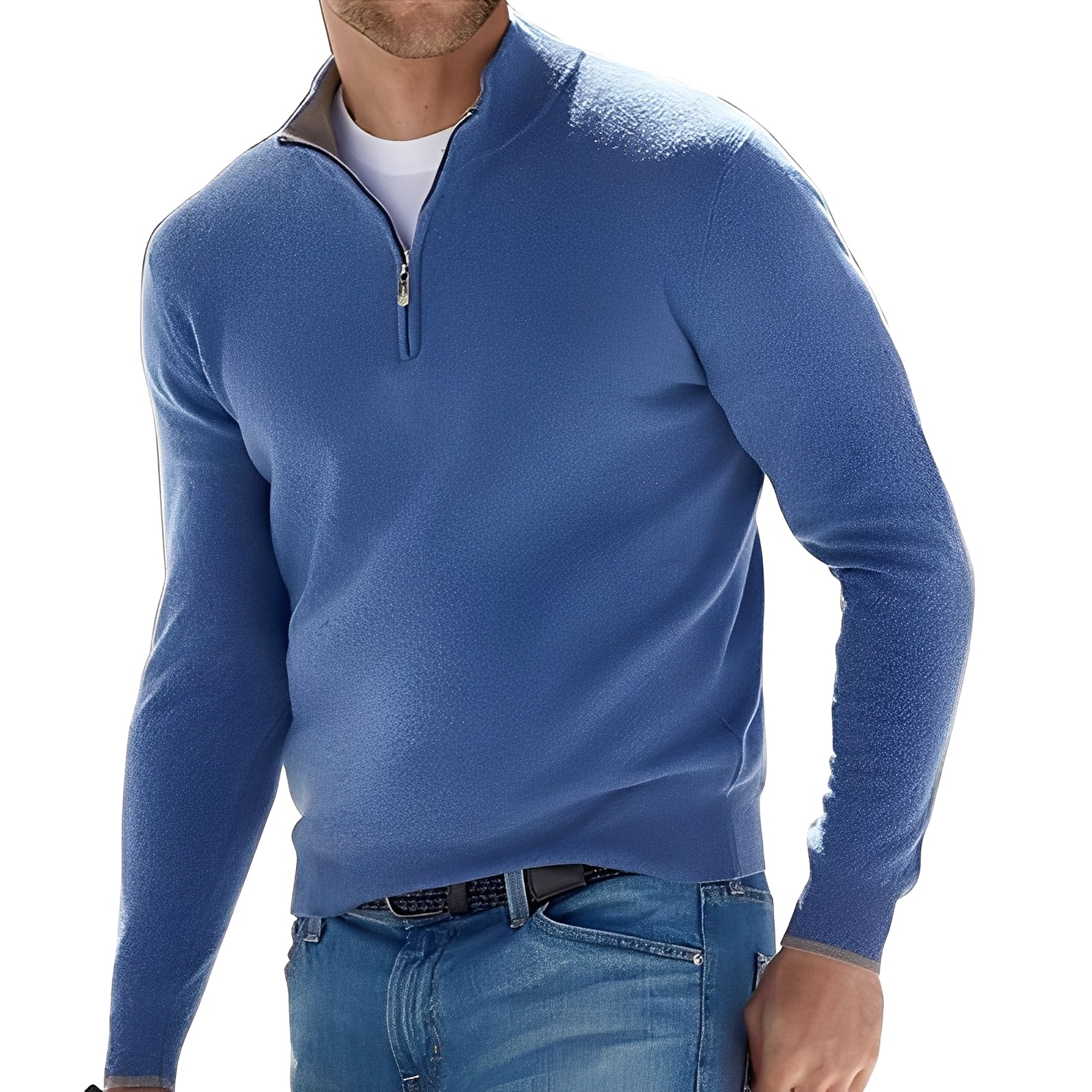 Ralph - Relaxed cashmere pullover with zipper for men