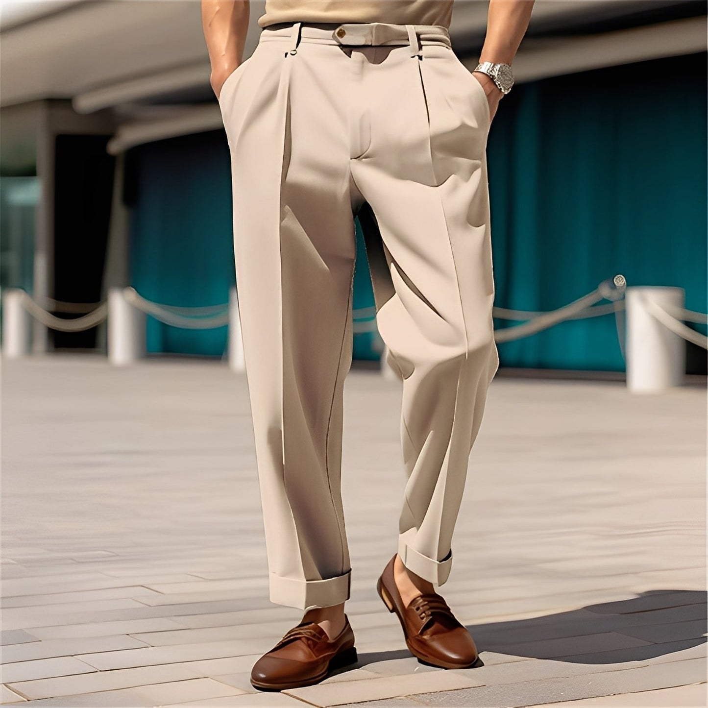 Beckham - Classic straight suit pants for men