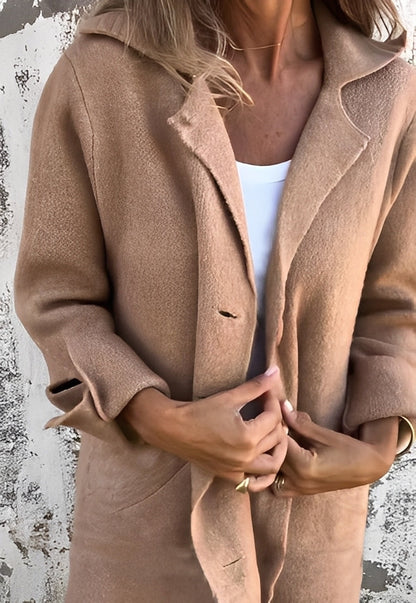 Izabelle - Daily long knitted coat for women