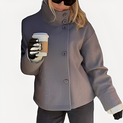 Carolyn - Elegant single-button wool blazer for women