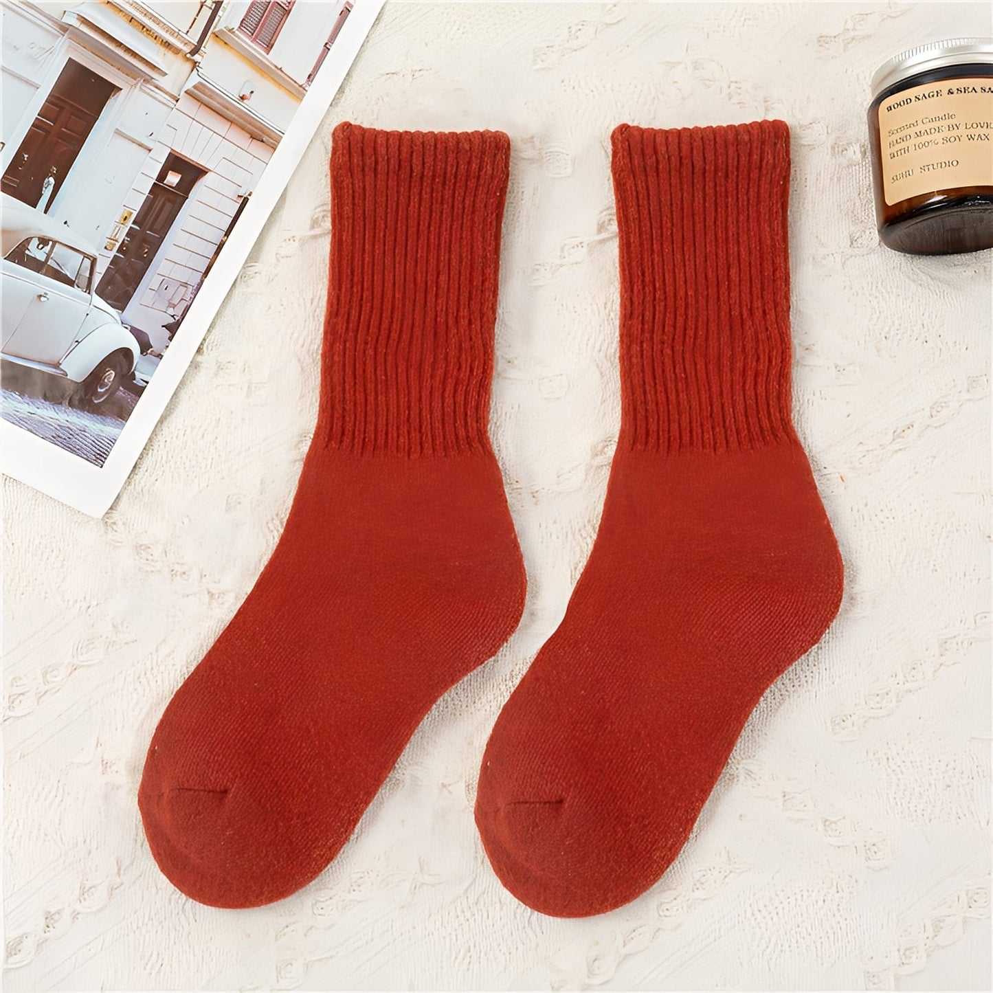 Carmella - Chaussettes Unisex Décontractées, chaudes et épaisses