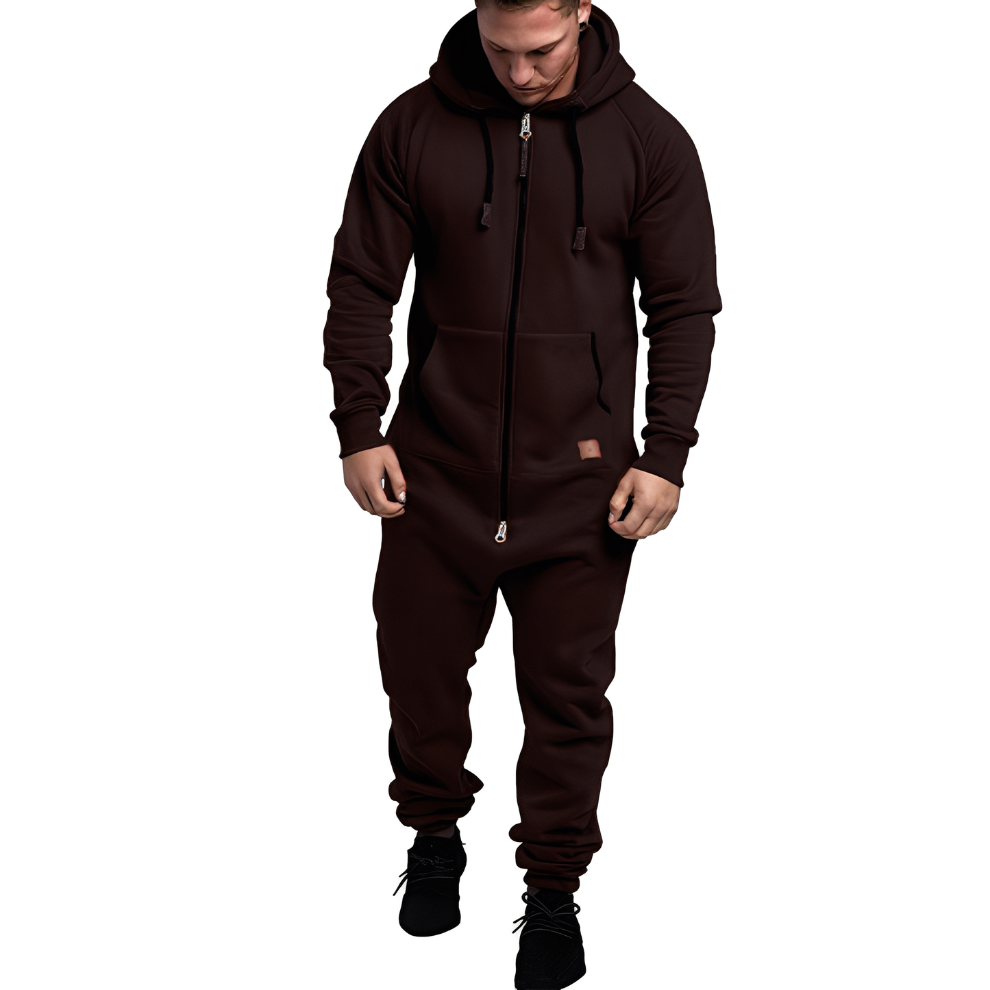 Benson - Relaxed Fleece Jumpsuit with Hood for Men