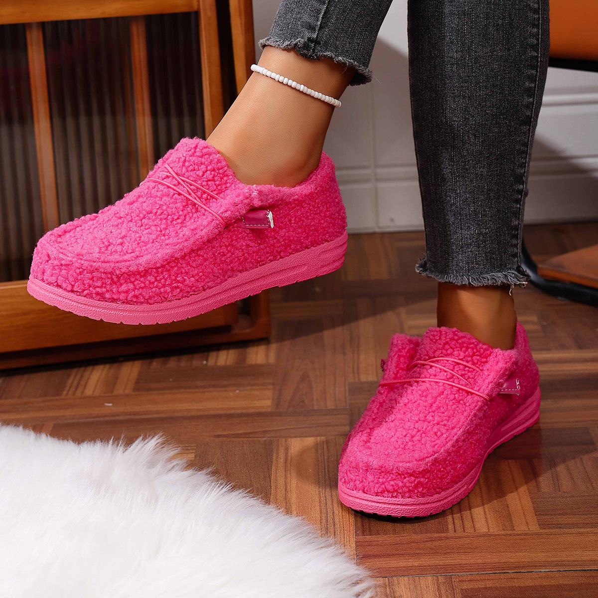 Mellony - Elegant flat Teddy shoes for women